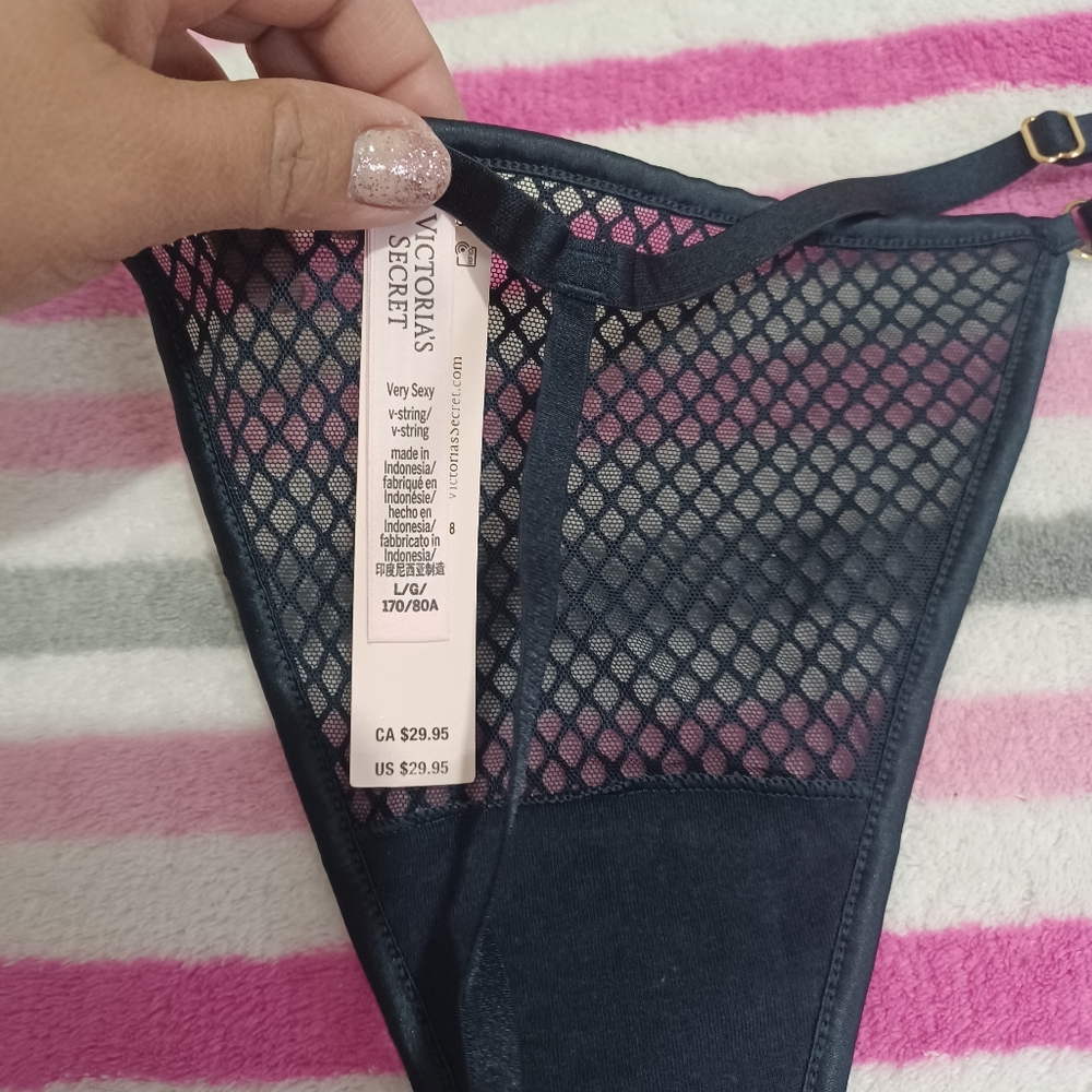 Victoria secret Shine Fishnet V-String Panty - Picture 6 of 6
